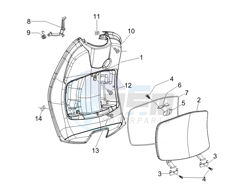 Front glovebox - Knee-guard panel image