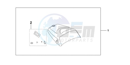 SEAT COWL PEARL AMBER YELLOW blueprint