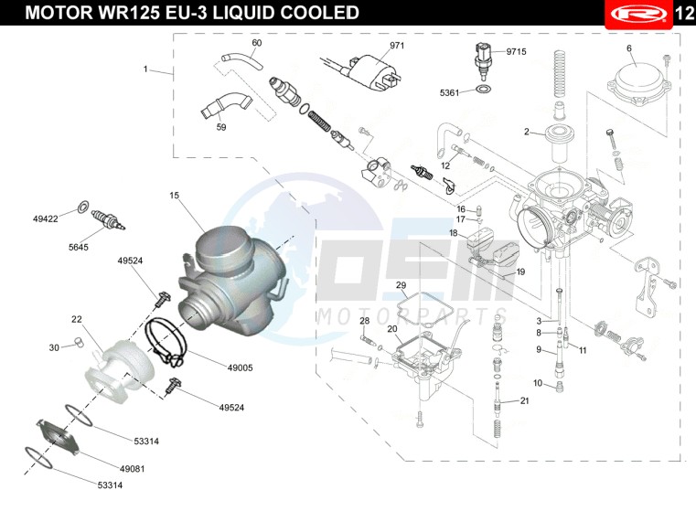 CARBURETTOR - HT-COIL  EURO3 blueprint