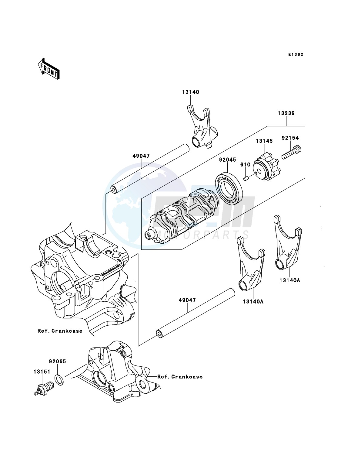 Gear Change Drum/Shift Fork(s) image