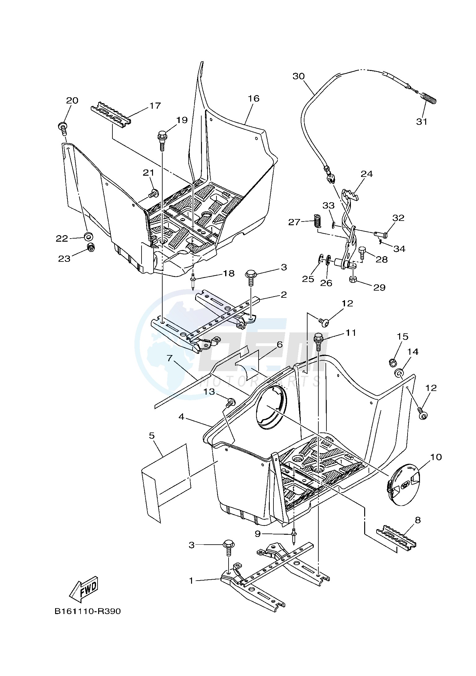 STAND & FOOTREST blueprint