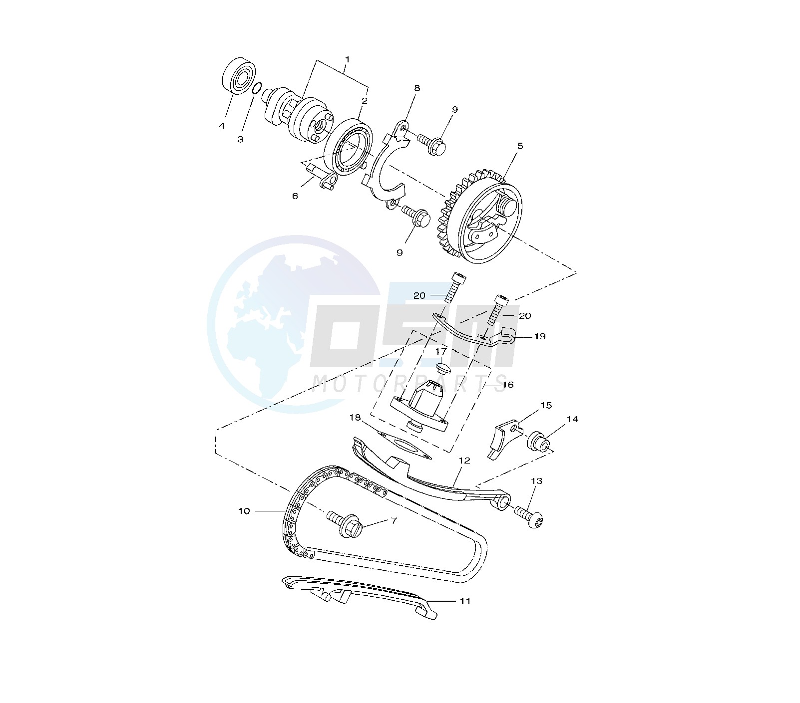 CAMSHAFT AND TIMING CHAIN blueprint
