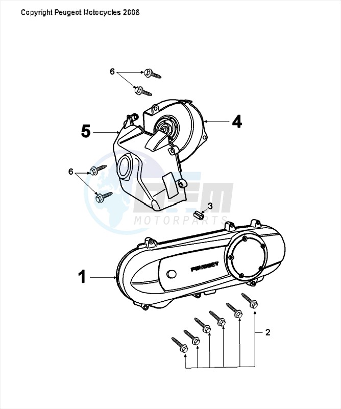 CRANKCASE COVER blueprint