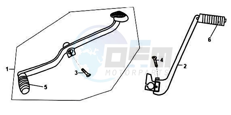 SHIFT LEVER - KICK STARTER blueprint