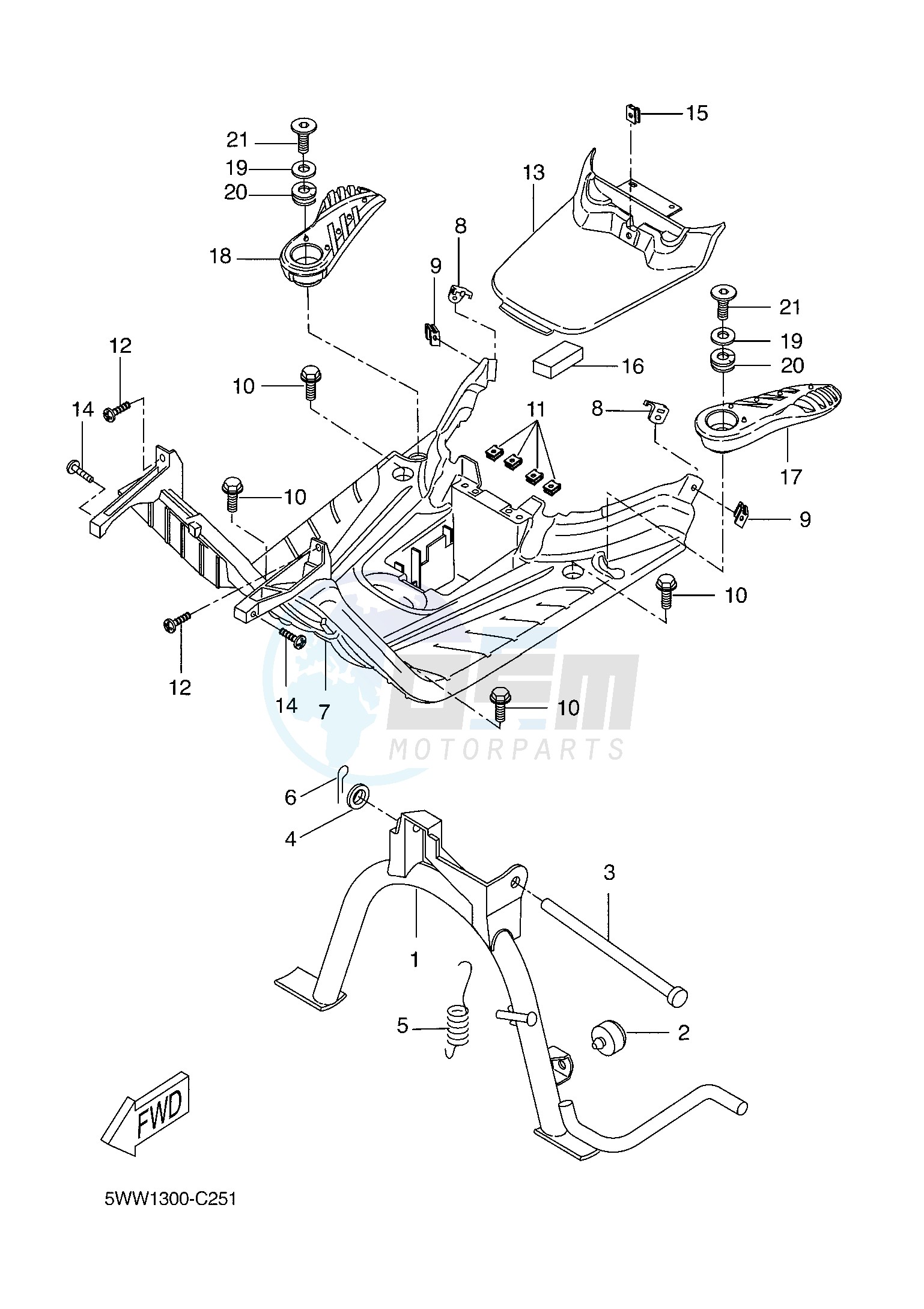 STAND & FOOTREST blueprint