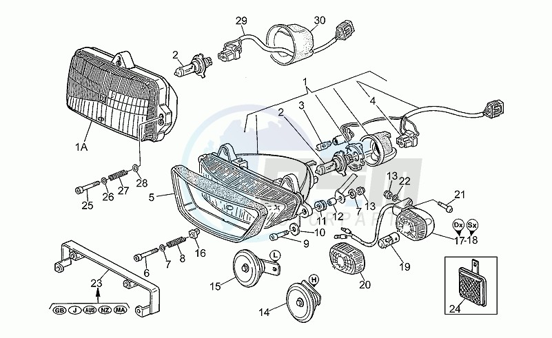 Headlight-horn blueprint