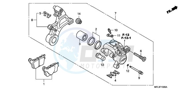 REAR BRAKE CALIPER blueprint