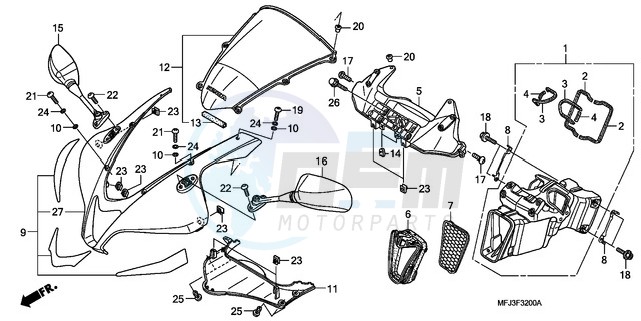 UPPER COWL blueprint