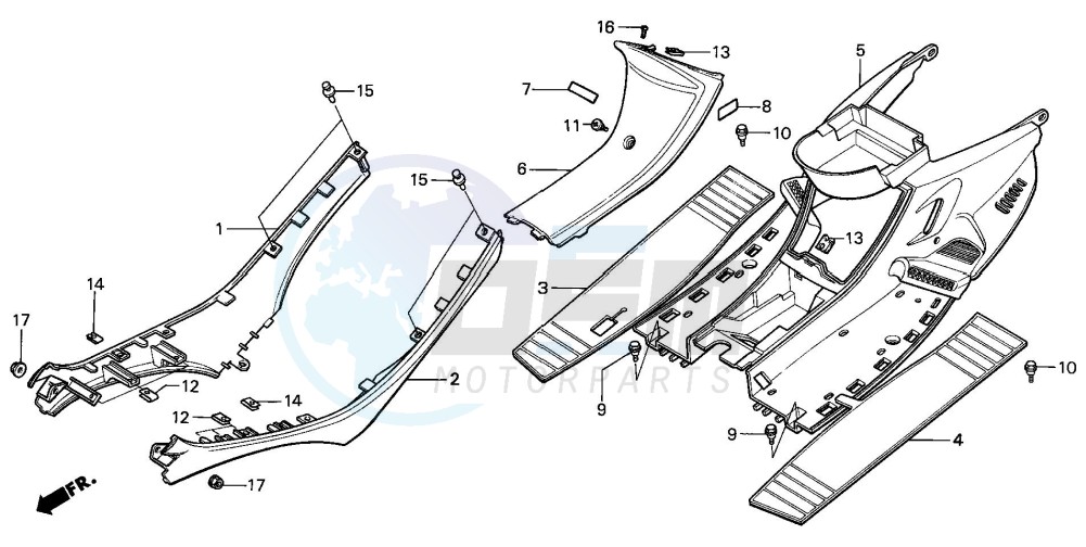 SIDE RAIL/FLOOR PANEL (CH125J/L/M/N/P/R) image