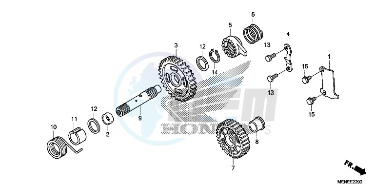 KICK STARTER SPINDLE image