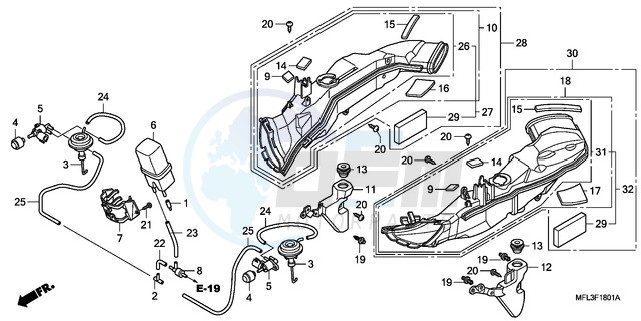 AIR INTAKE DUCT/SOLENOID VALVE blueprint