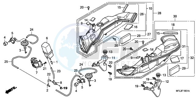 AIR INTAKE DUCT/SOLENOID VALVE blueprint