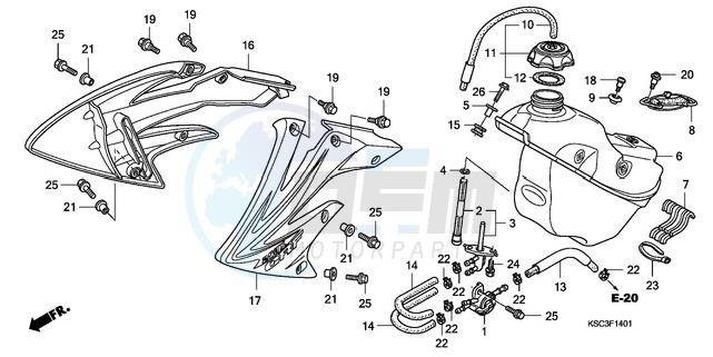 FUEL TANK (CRF250X8/9) image