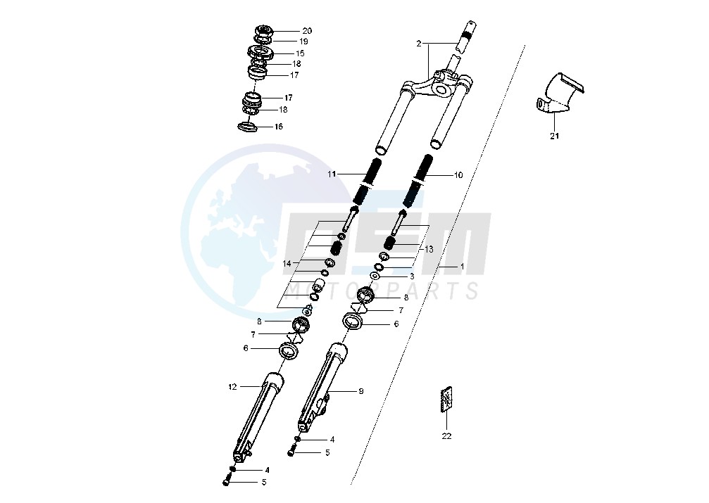 FRONT FORK blueprint