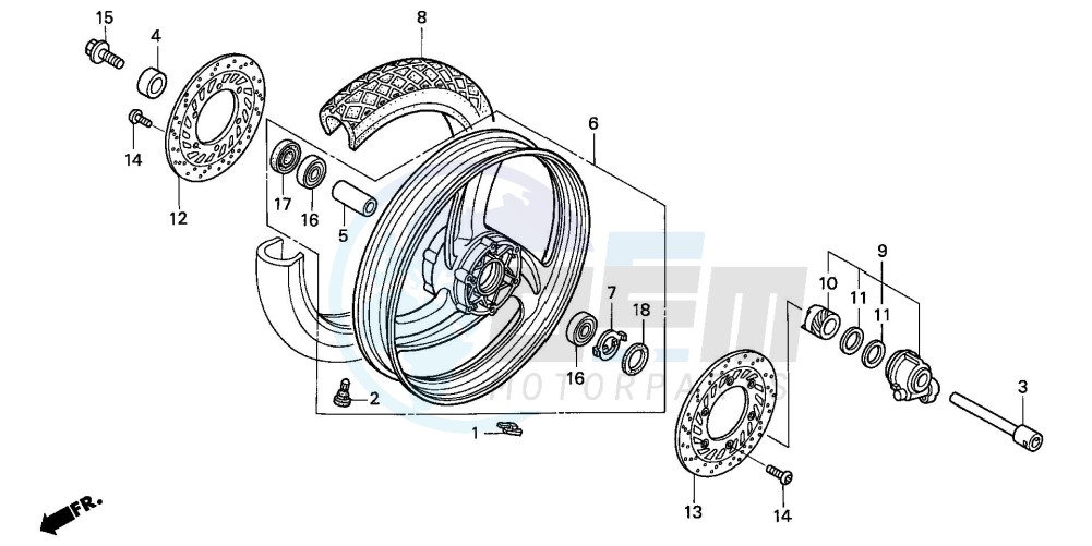 FRONT WHEEL blueprint