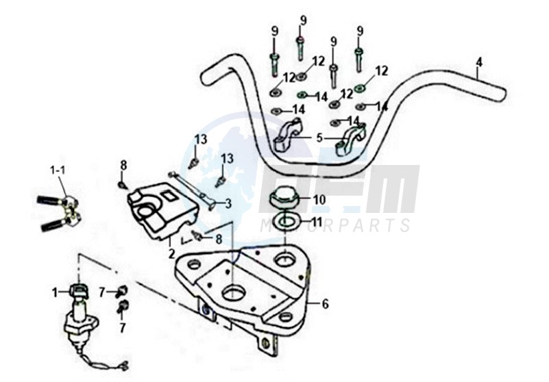 HANDLEBAR / FORKPLATE / LOCK image