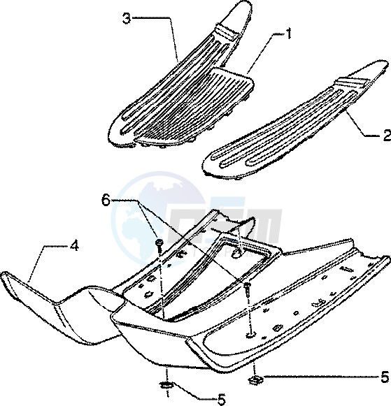 Foot board - rubber mats blueprint