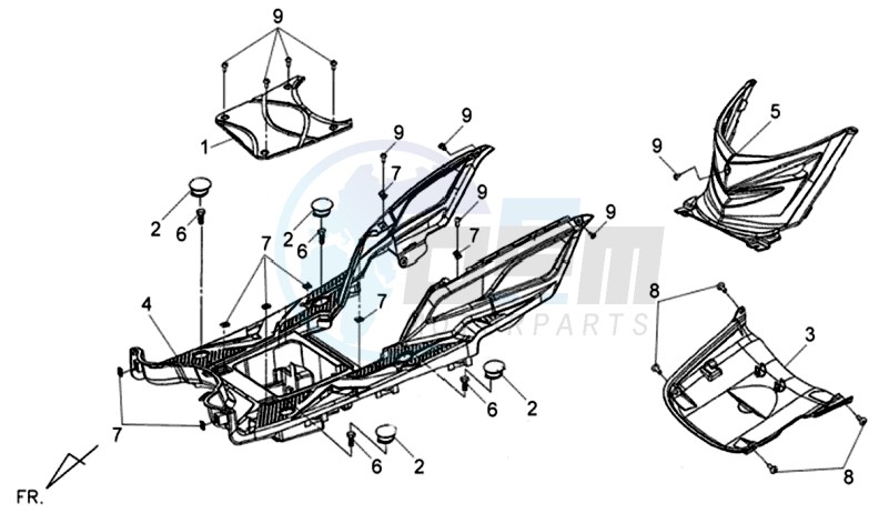 FOOTREST / FRAME COWLING image