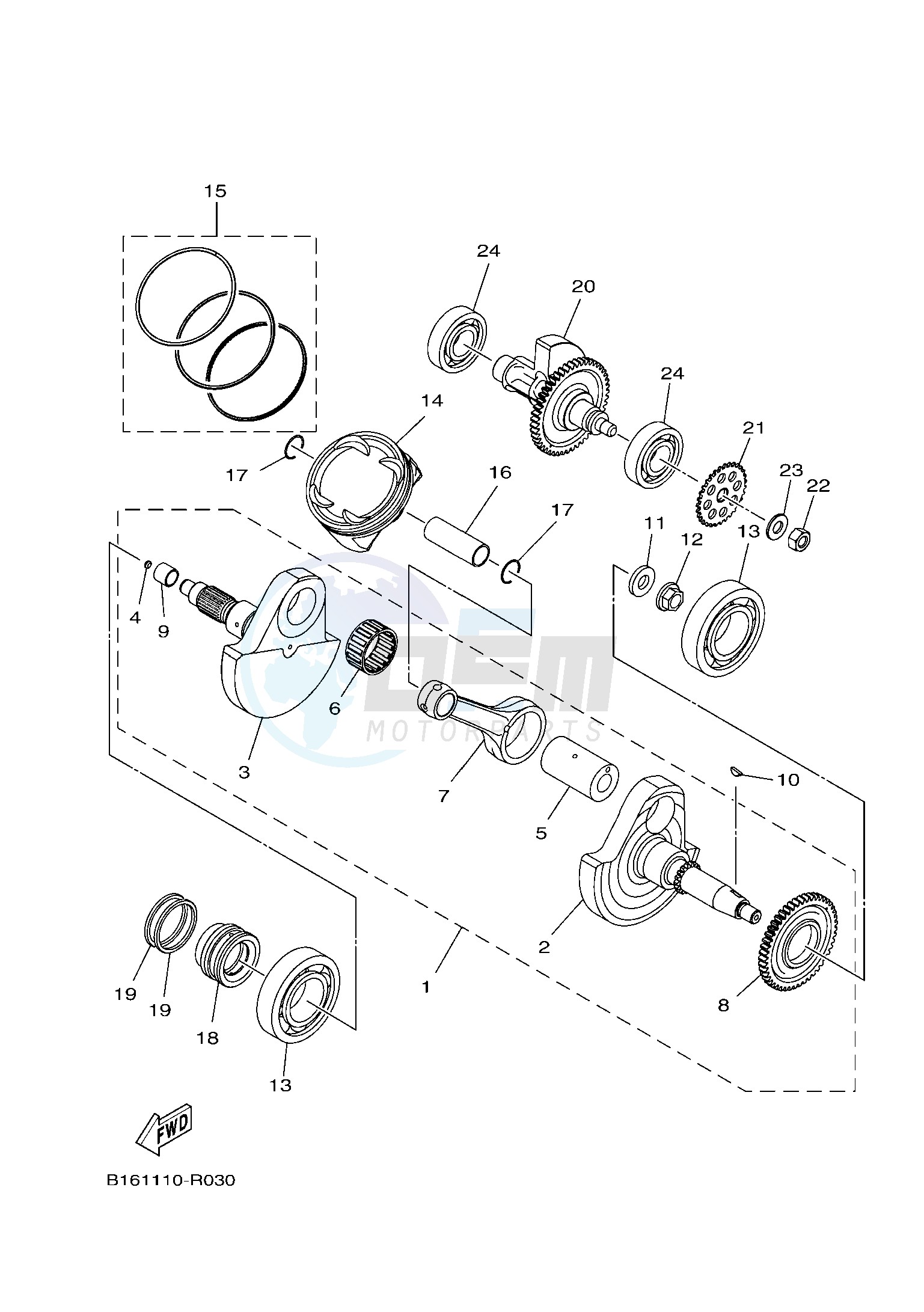 CRANKSHAFT & PISTON image