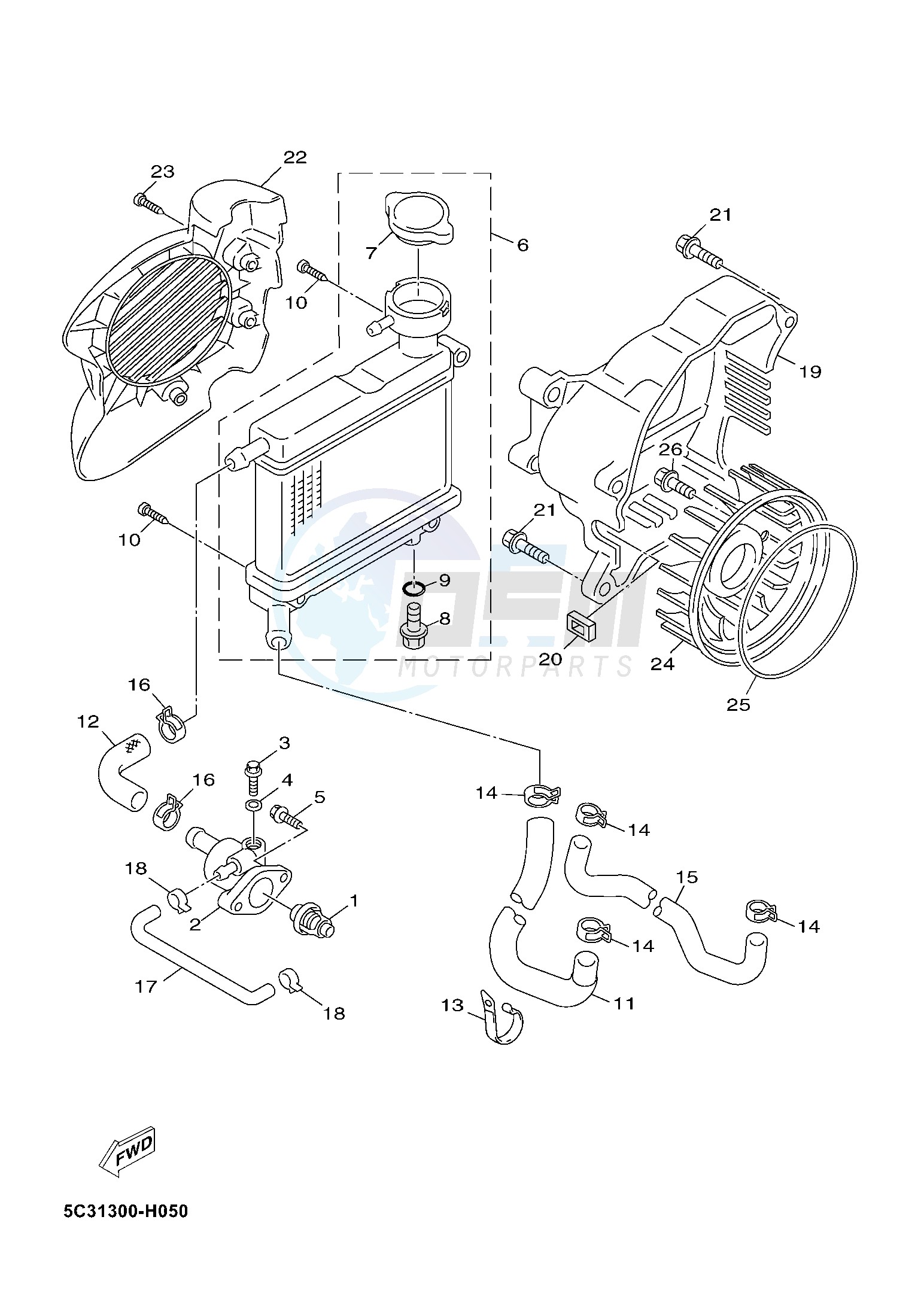 RADIATOR & HOSE blueprint