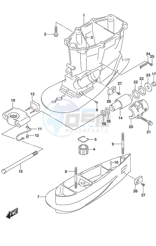 Drive Shaft Housing w/Transom (XX) image