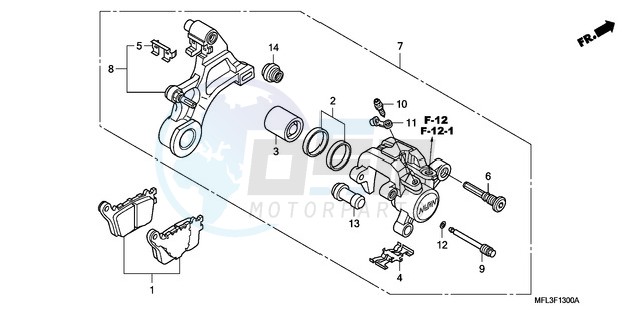 REAR BRAKE CALIPER blueprint