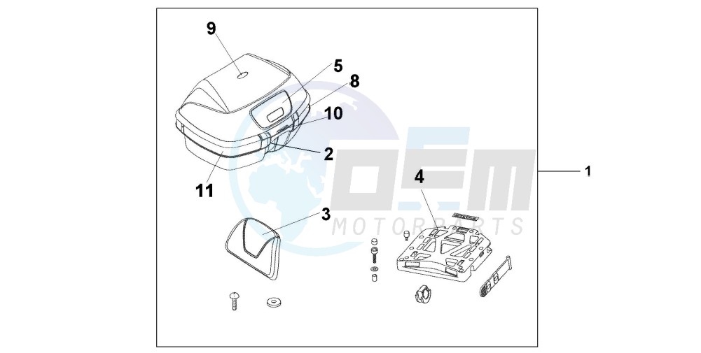 TOP BOX 45L blueprint