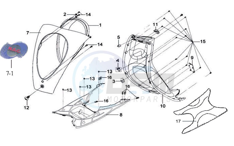 FRONT FENDER / FRONT FORK/ CENTRAL STAND image