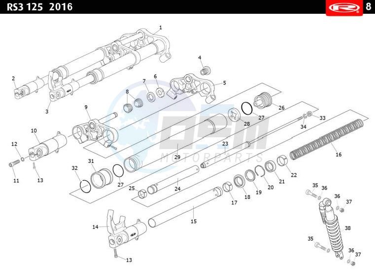 FRONT FORK blueprint