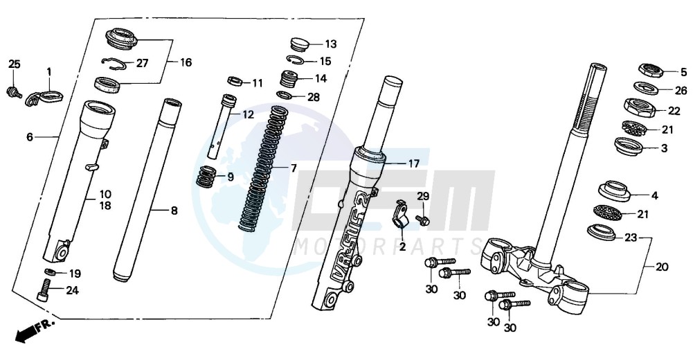 FRONT FORK/STEERING STEM image