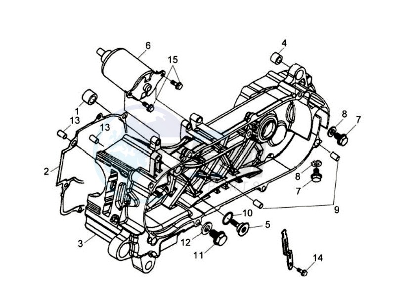 CRANKCASE - STARTER blueprint