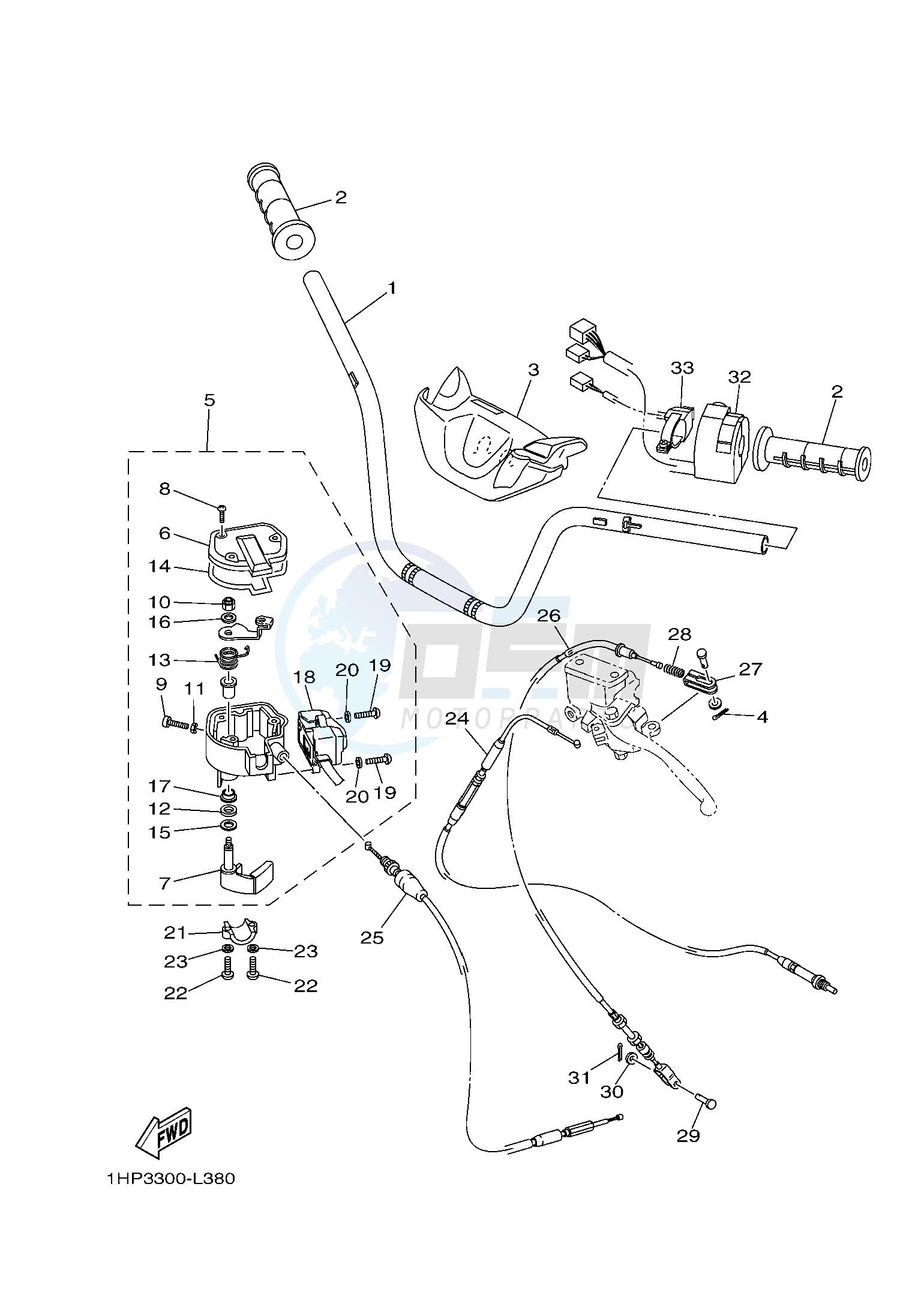 STEERING HANDLE & CABLE blueprint