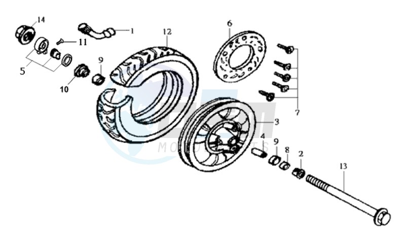 FRONT WHEEL / BRAKE DISC image