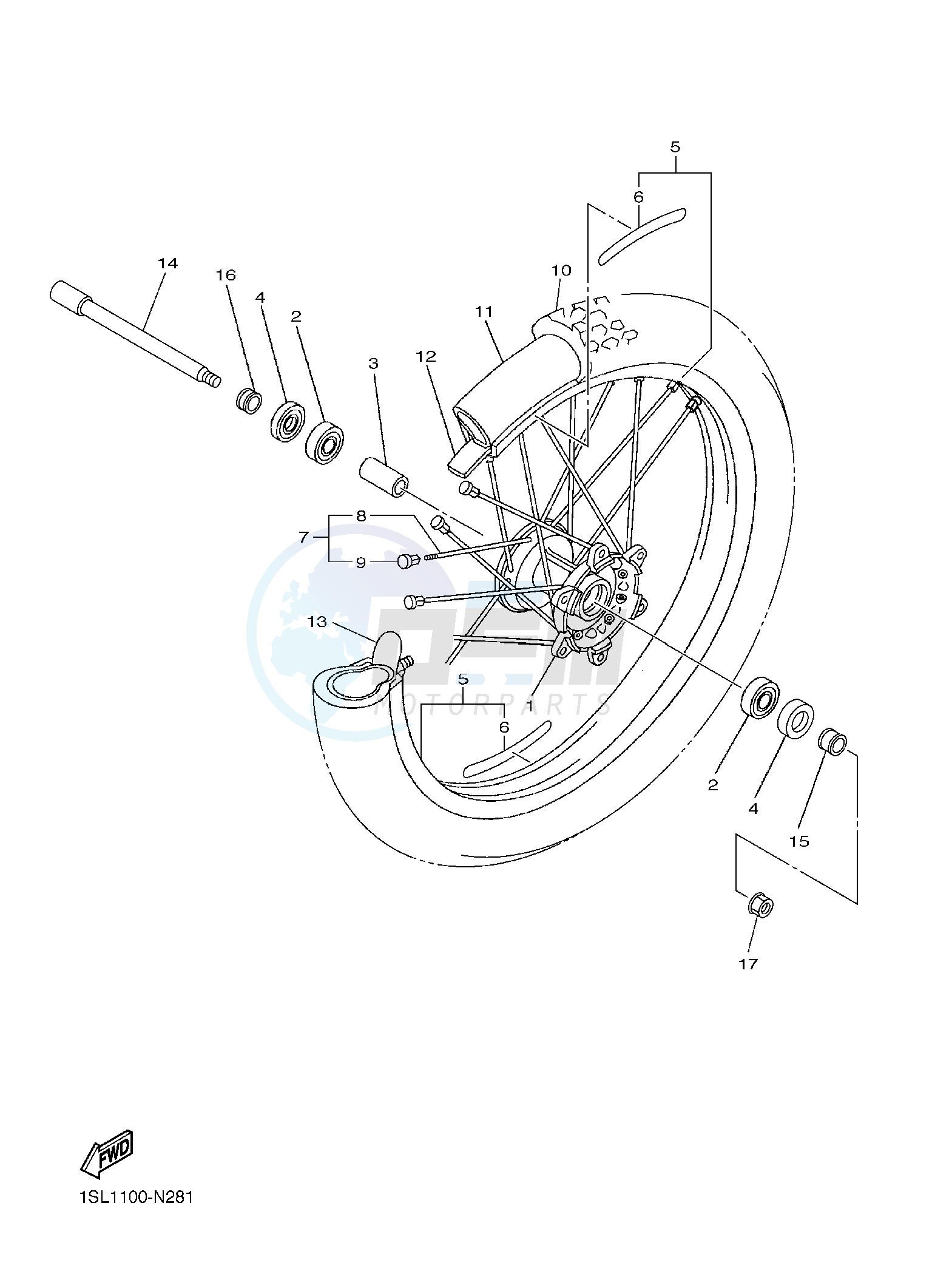 FRONT WHEEL blueprint