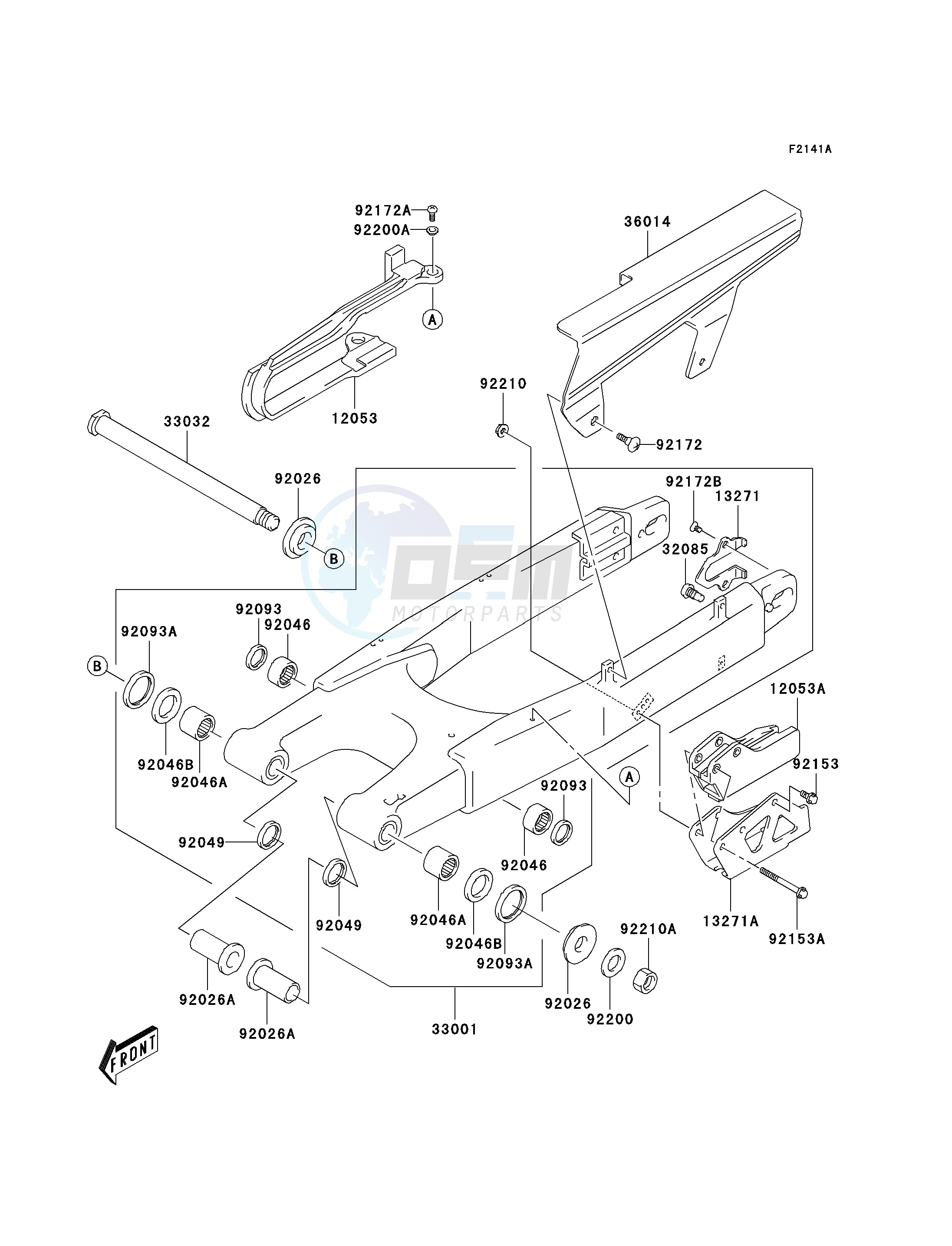 SWINGARM-- KLX400-A2- - blueprint