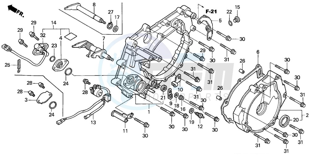 REAR CRANKCASE COVER image