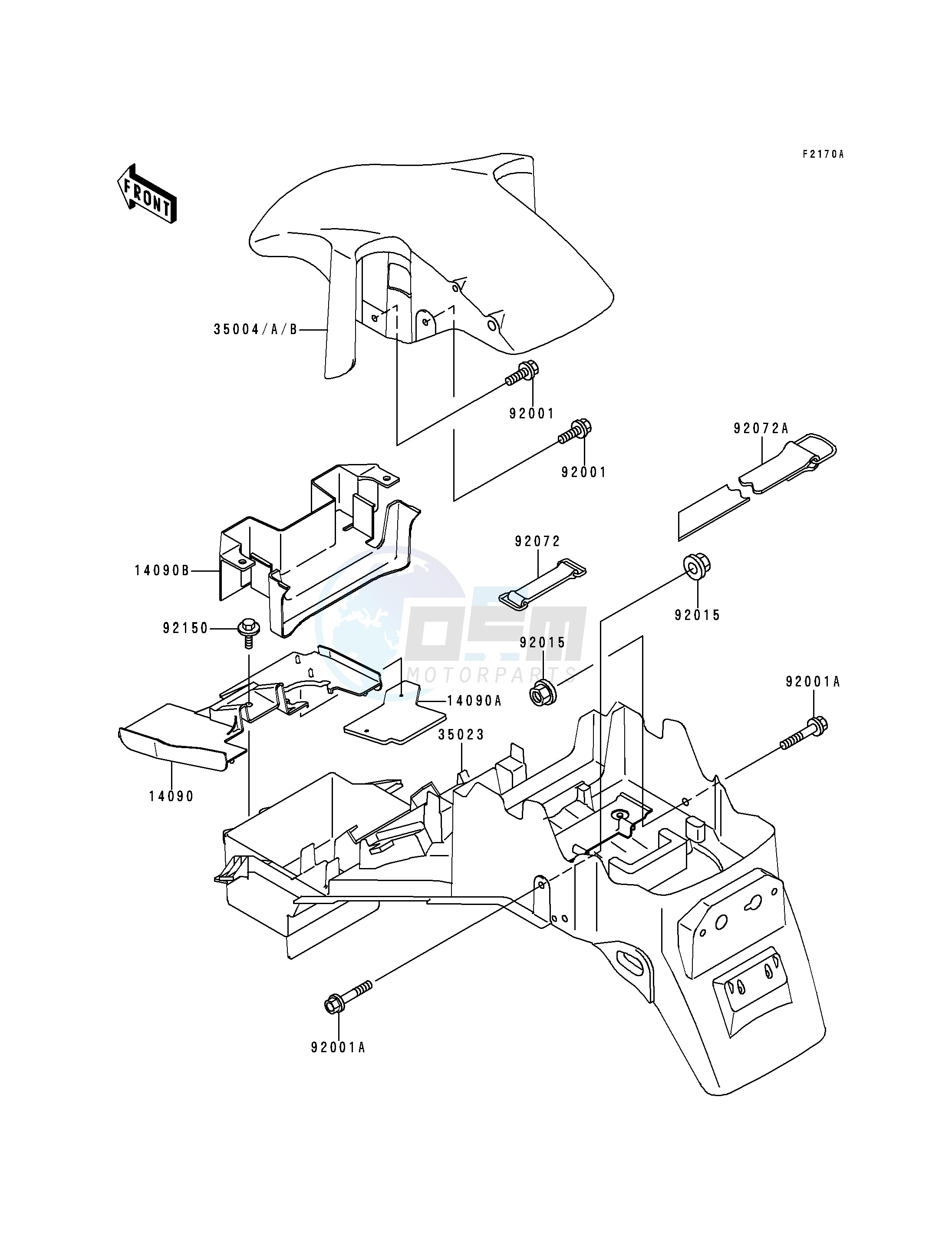 FENDERS-- ZX600-F2_F3- - blueprint