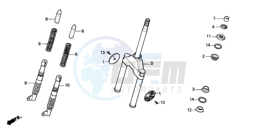 FRONT FORK blueprint