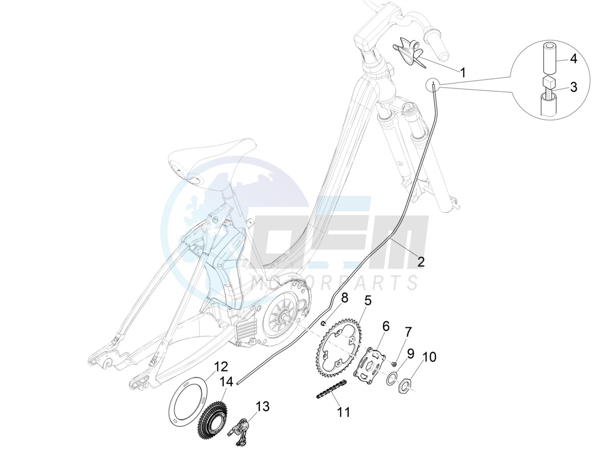 Gear shift (SHIMANO) blueprint