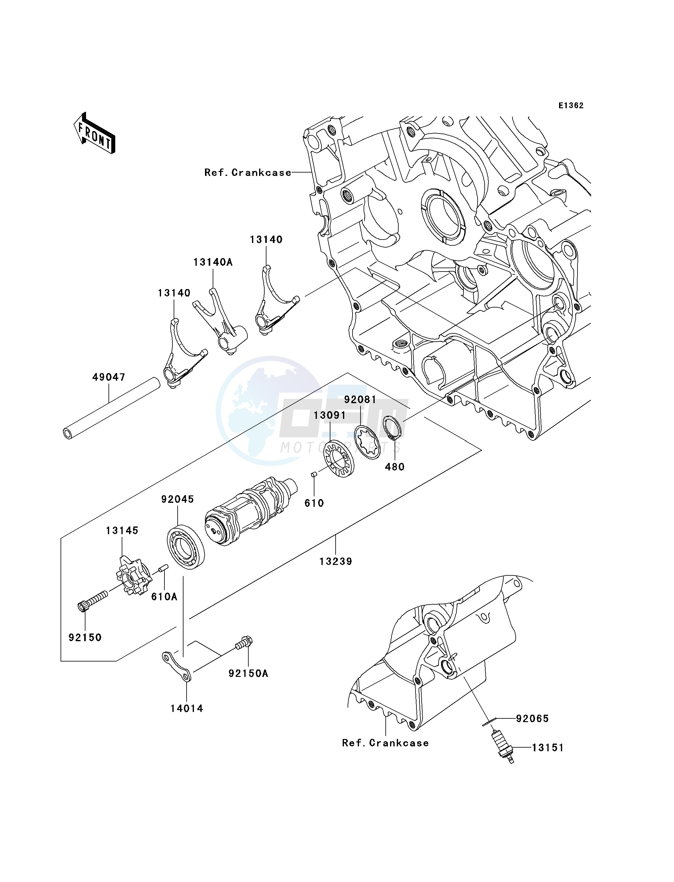 GEAR CHANGE DRUM_SHIFT FORK-- S- - image