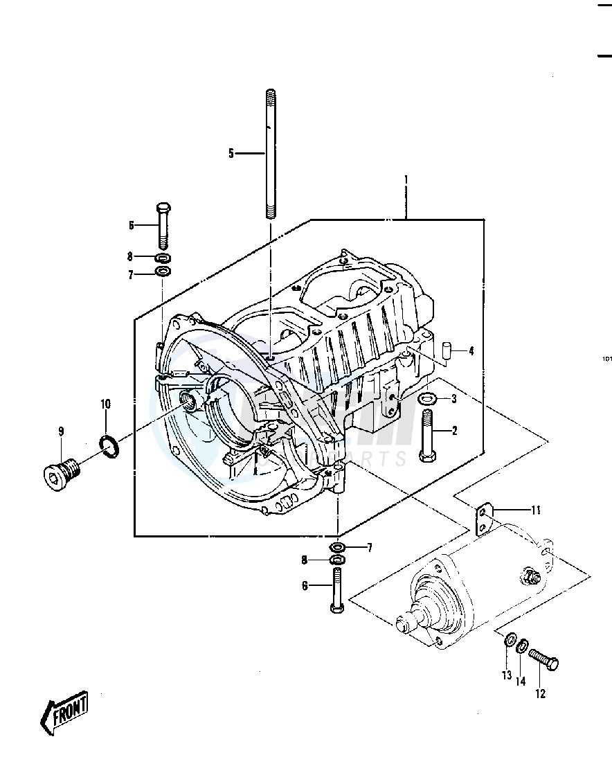 CRANKCASE -- 82-83 JS440-A6_A7- - blueprint