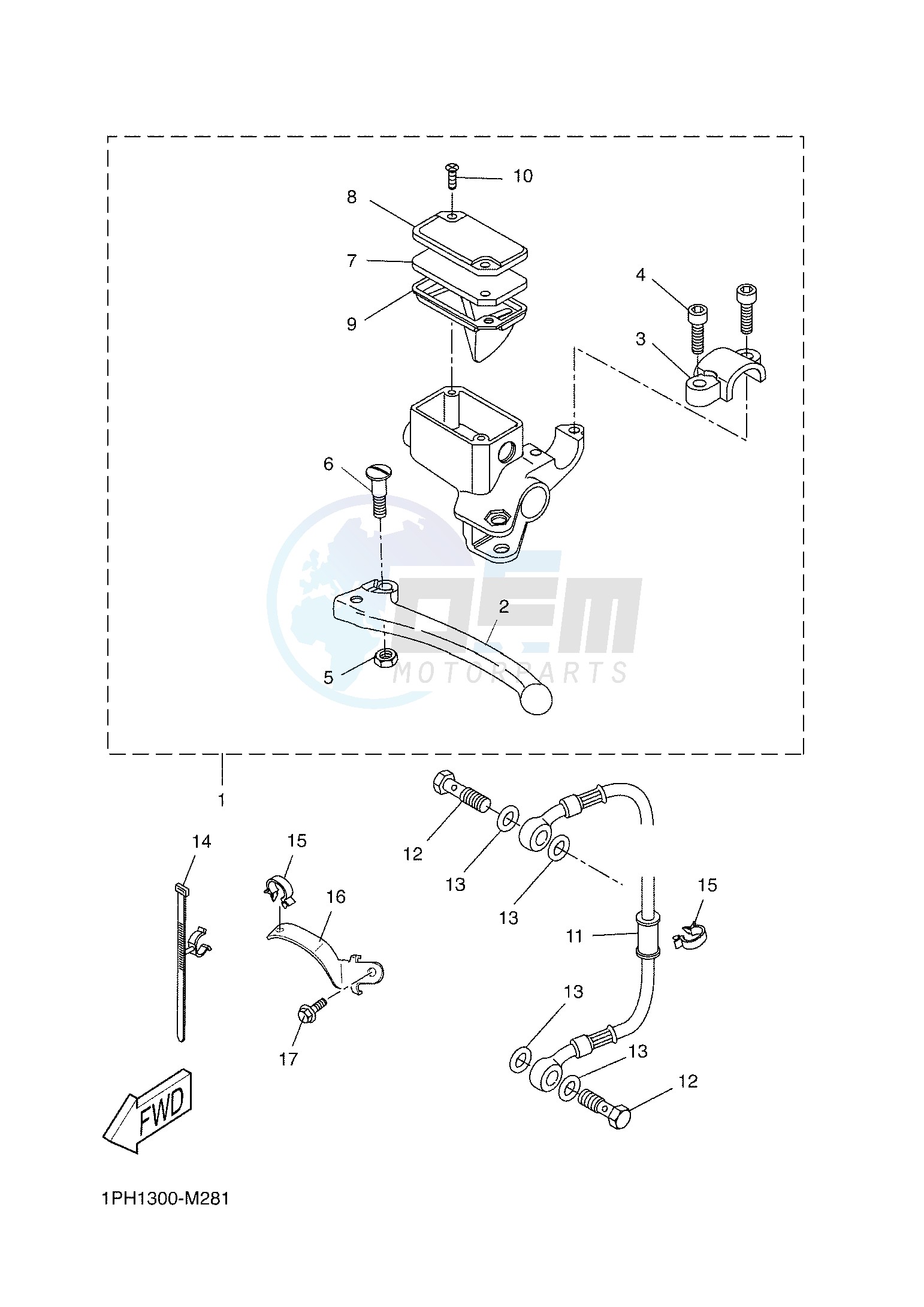 REAR MASTER CYLINDER image