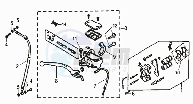 BRAKE CALIPER FOR / BRAKE LEVER / BRAKE LINES image