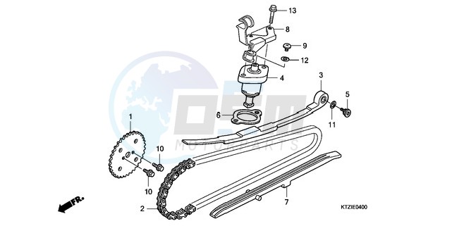 CAM CHAIN/TENSIONER blueprint