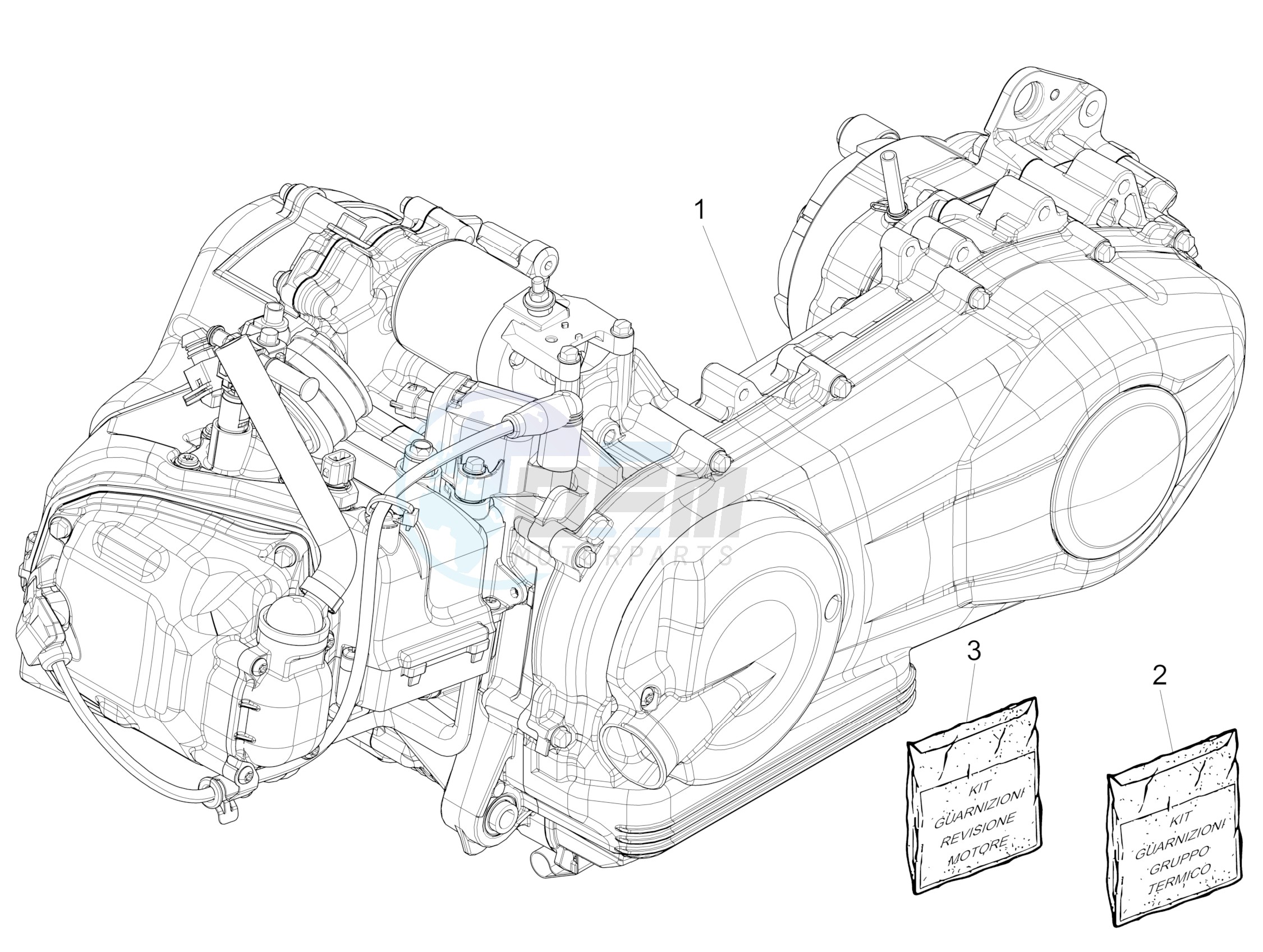 Engine, assembly blueprint