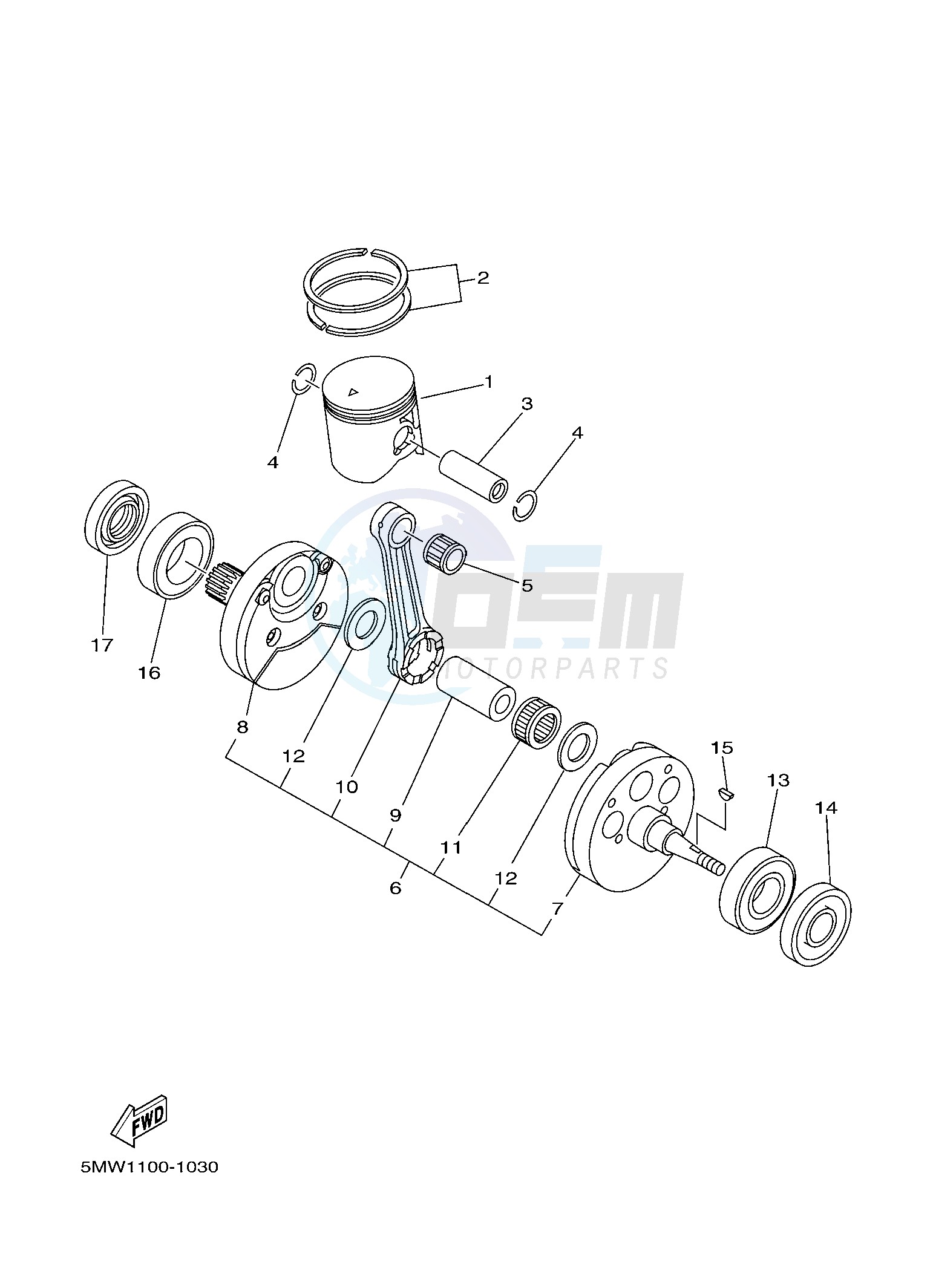 CRANKSHAFT & PISTON image