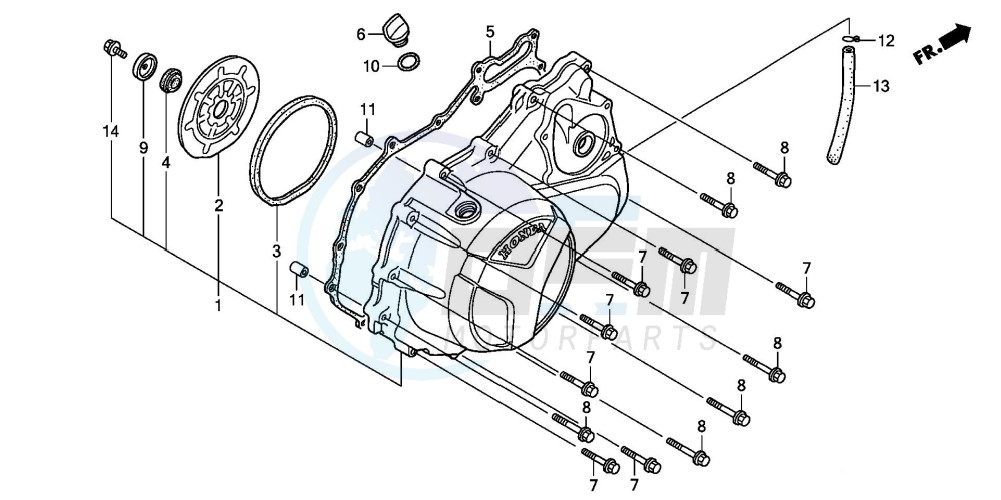 RIGHT CRANKCASE COVER blueprint