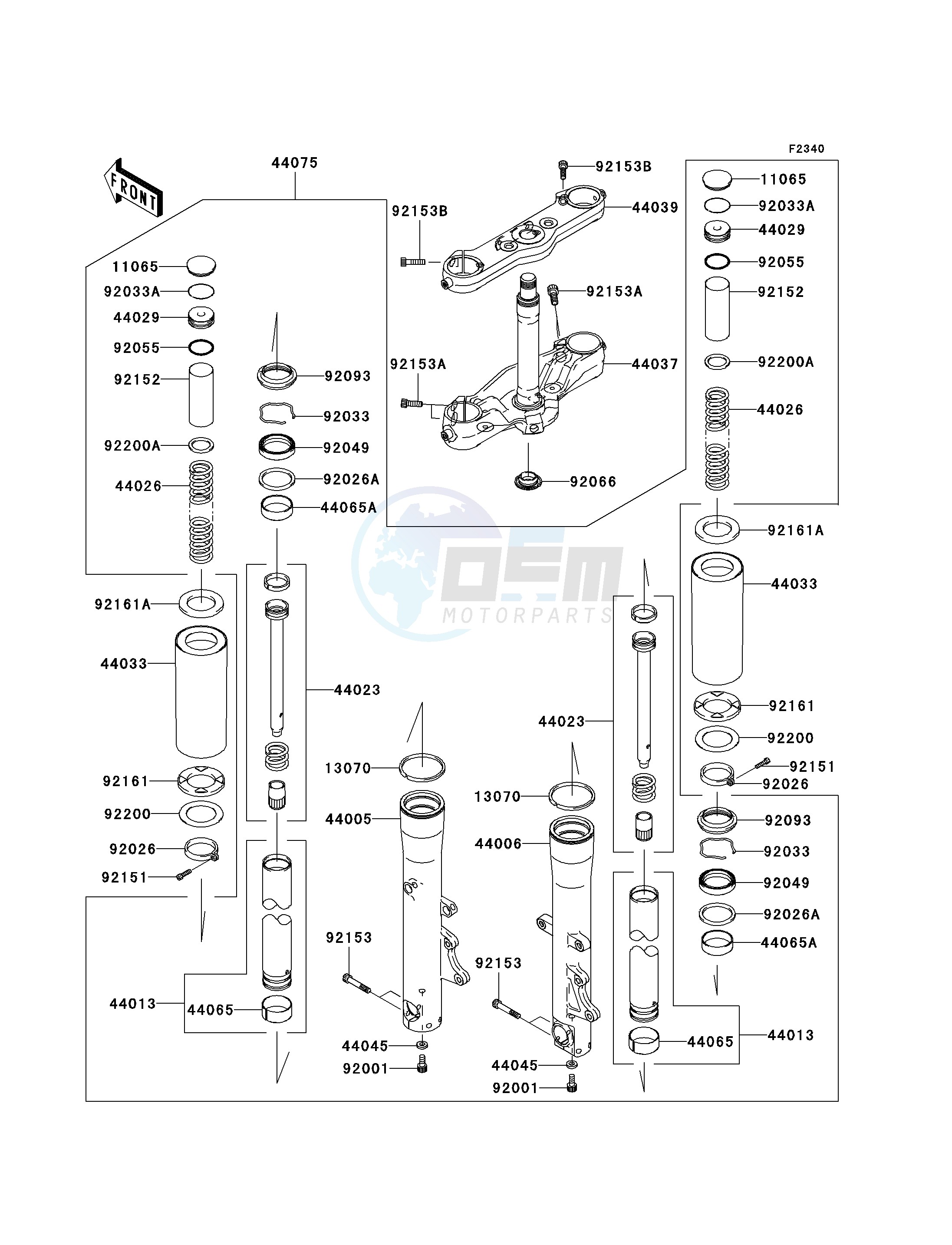 FRONT FORK blueprint