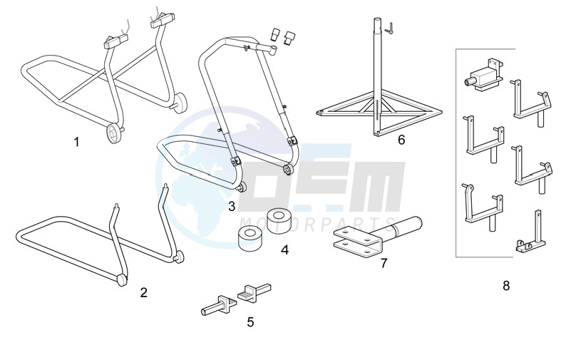 Engine and Motorbike Stands blueprint