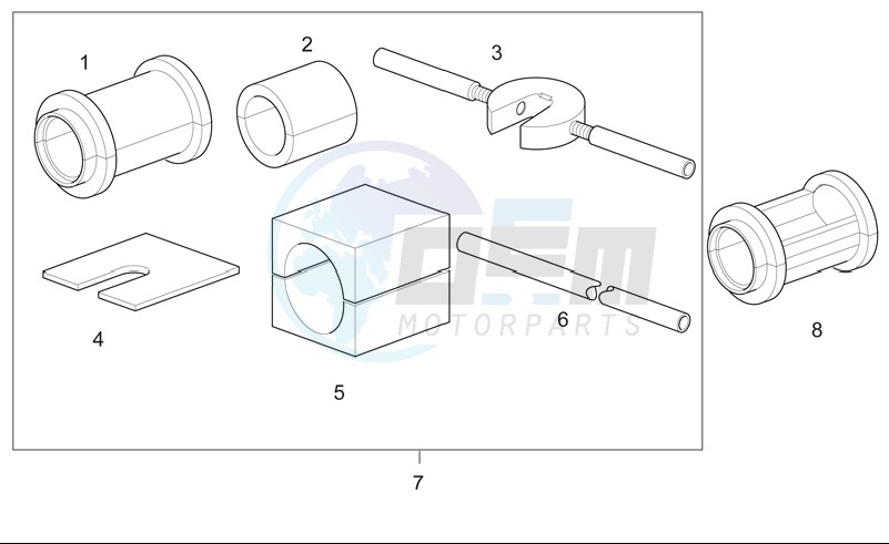 Front Fork Showa D.41 tool kit blueprint